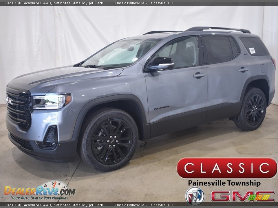 2021 GMC Acadia SLT AWD Satin Steel Metallic / Jet Black Photo #1