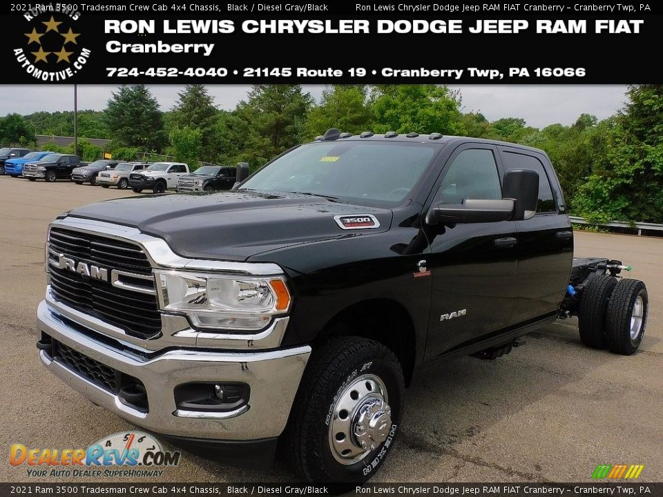 2021 Ram 3500 Tradesman Crew Cab 4x4 Chassis Black / Diesel Gray/Black Photo #1