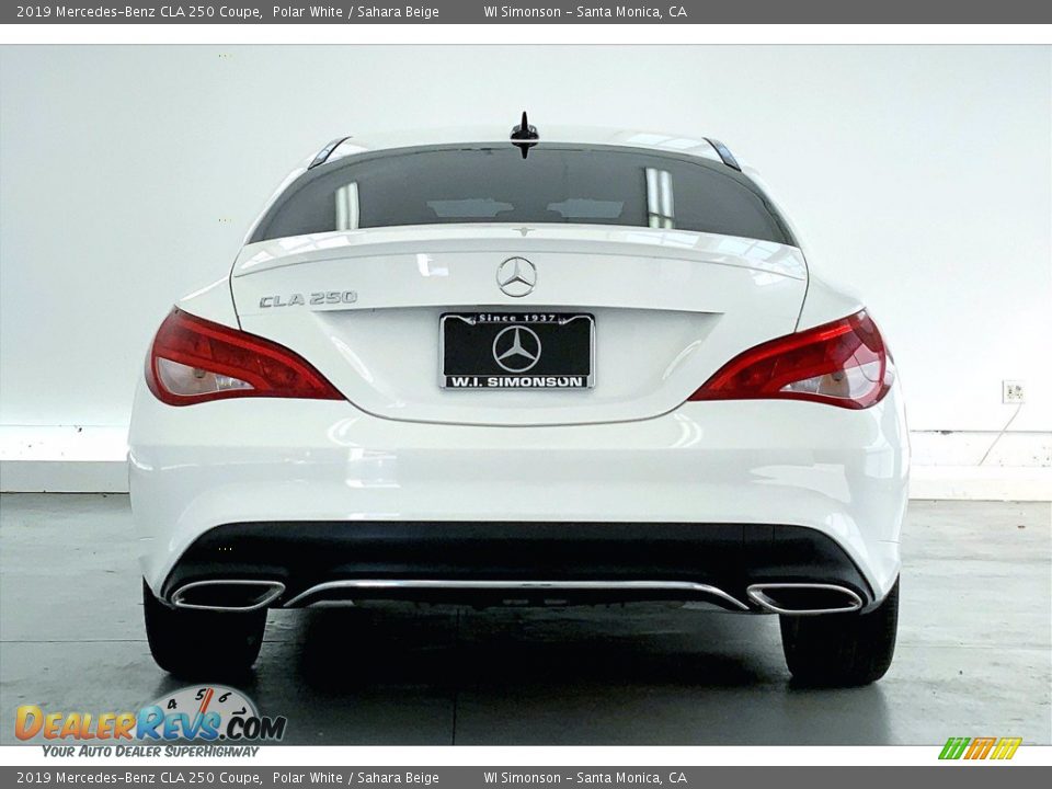 2019 Mercedes-Benz CLA 250 Coupe Polar White / Sahara Beige Photo #3