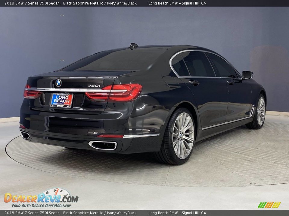 2018 BMW 7 Series 750i Sedan Black Sapphire Metallic / Ivory White/Black Photo #5