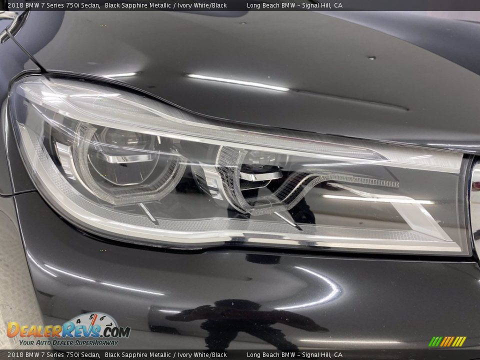 2018 BMW 7 Series 750i Sedan Black Sapphire Metallic / Ivory White/Black Photo #7