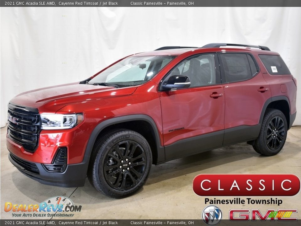 2021 GMC Acadia SLE AWD Cayenne Red Tintcoat / Jet Black Photo #1