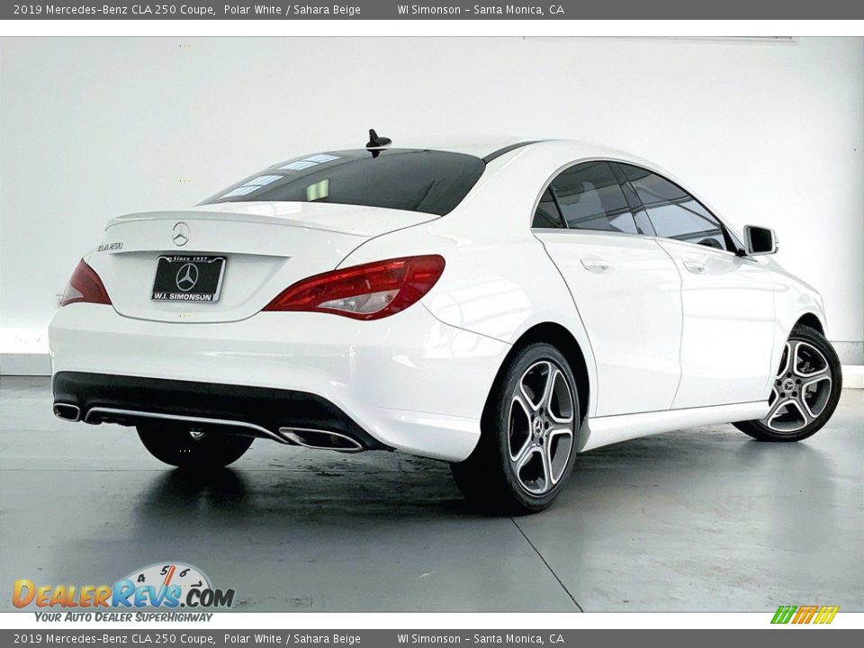 2019 Mercedes-Benz CLA 250 Coupe Polar White / Sahara Beige Photo #13