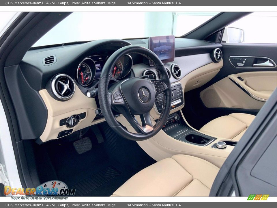 2019 Mercedes-Benz CLA 250 Coupe Polar White / Sahara Beige Photo #14