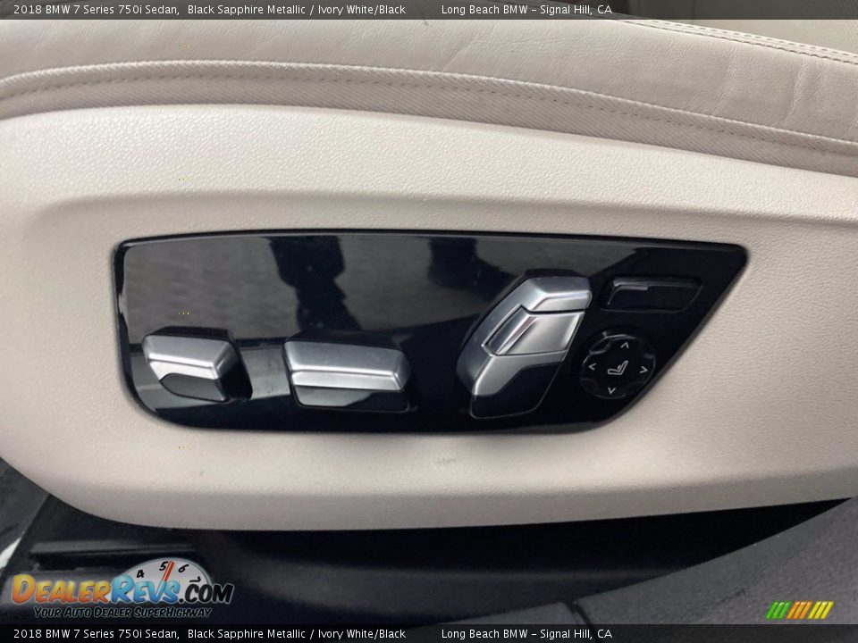 2018 BMW 7 Series 750i Sedan Black Sapphire Metallic / Ivory White/Black Photo #15