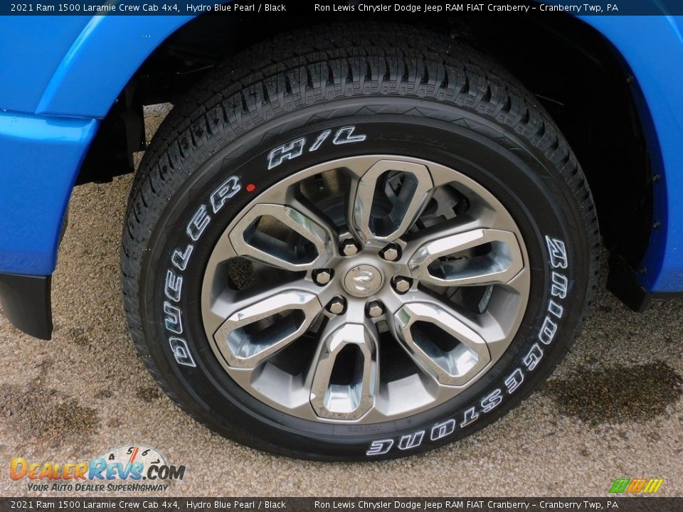 2021 Ram 1500 Laramie Crew Cab 4x4 Hydro Blue Pearl / Black Photo #10