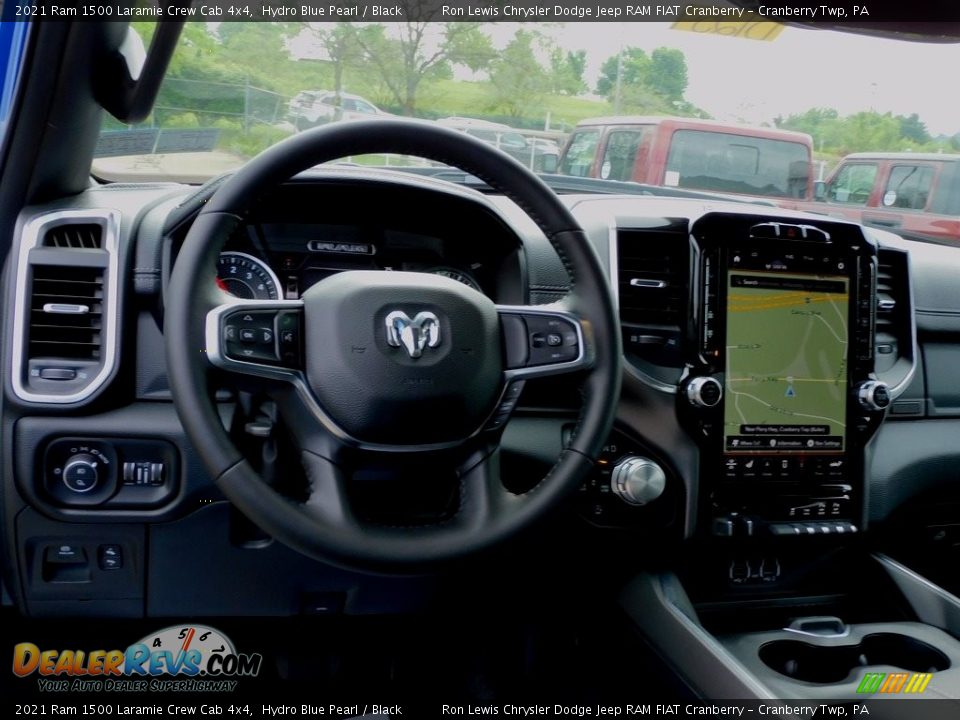 2021 Ram 1500 Laramie Crew Cab 4x4 Hydro Blue Pearl / Black Photo #13