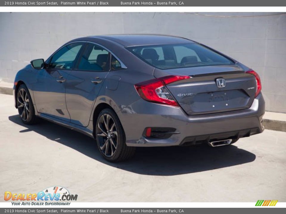 2019 Honda Civic Sport Sedan Platinum White Pearl / Black Photo #2