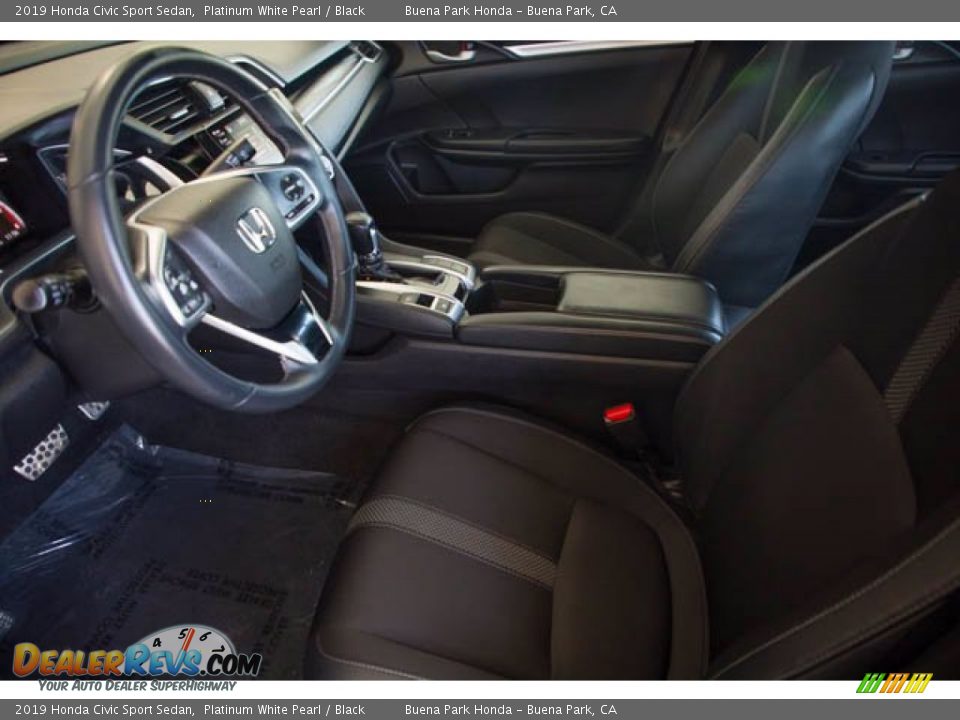 2019 Honda Civic Sport Sedan Platinum White Pearl / Black Photo #3