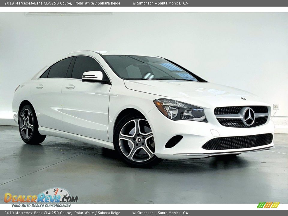 2019 Mercedes-Benz CLA 250 Coupe Polar White / Sahara Beige Photo #34