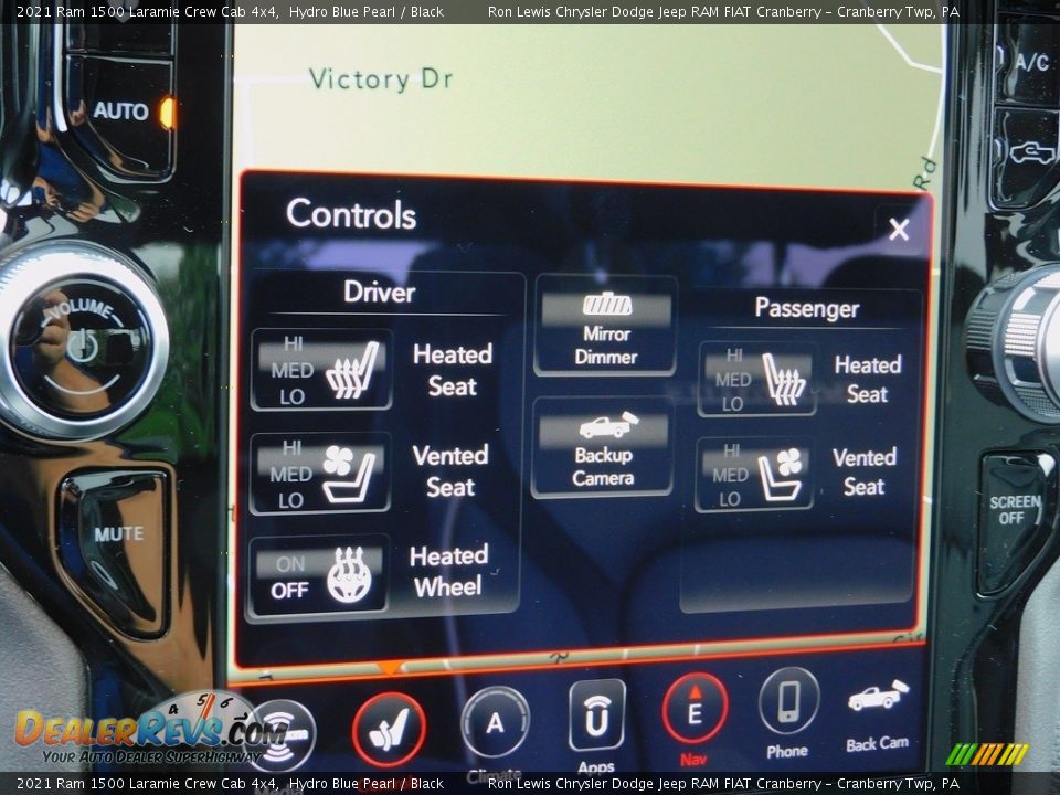 2021 Ram 1500 Laramie Crew Cab 4x4 Hydro Blue Pearl / Black Photo #17