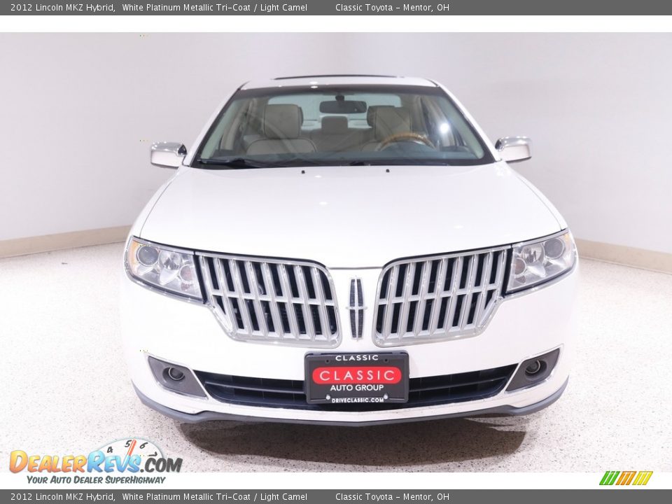 2012 Lincoln MKZ Hybrid White Platinum Metallic Tri-Coat / Light Camel Photo #2