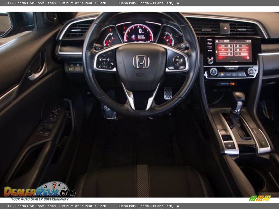 2019 Honda Civic Sport Sedan Platinum White Pearl / Black Photo #5