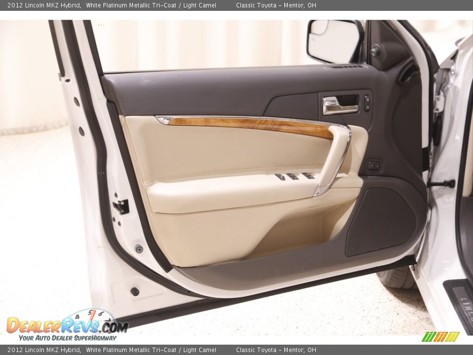 2012 Lincoln MKZ Hybrid White Platinum Metallic Tri-Coat / Light Camel Photo #4