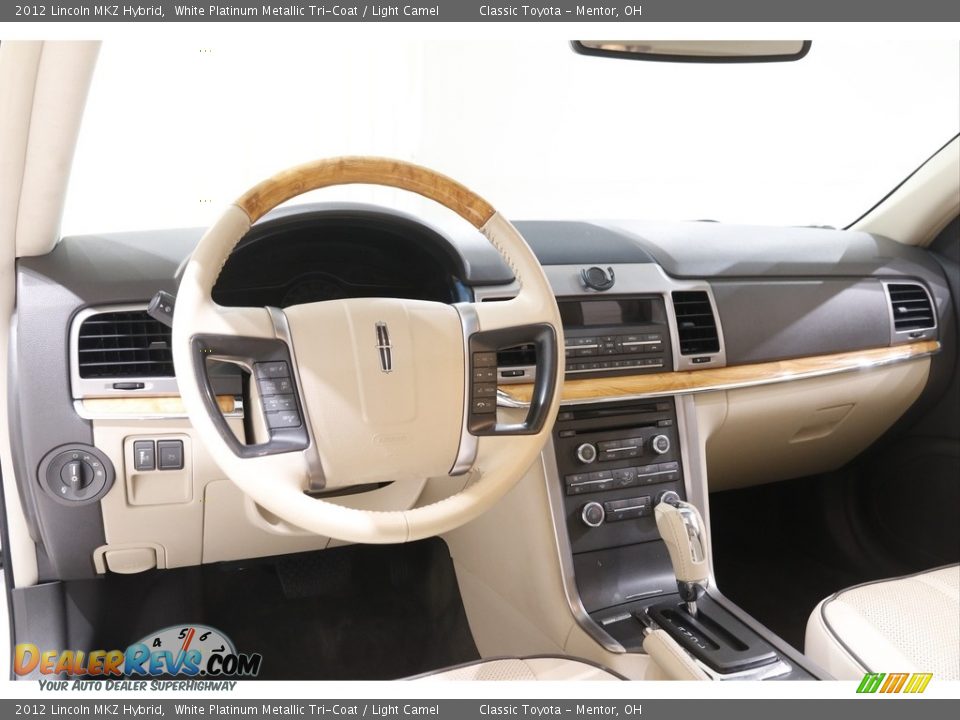 2012 Lincoln MKZ Hybrid White Platinum Metallic Tri-Coat / Light Camel Photo #6