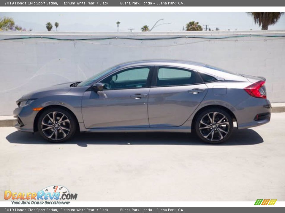 2019 Honda Civic Sport Sedan Platinum White Pearl / Black Photo #8