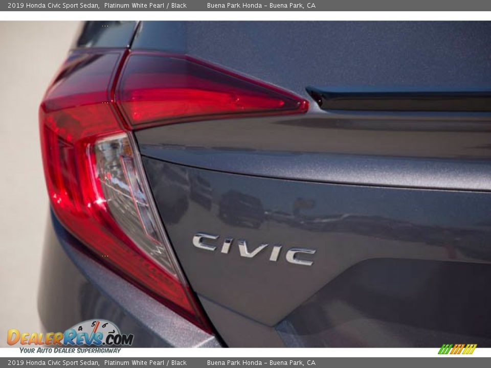 2019 Honda Civic Sport Sedan Platinum White Pearl / Black Photo #10