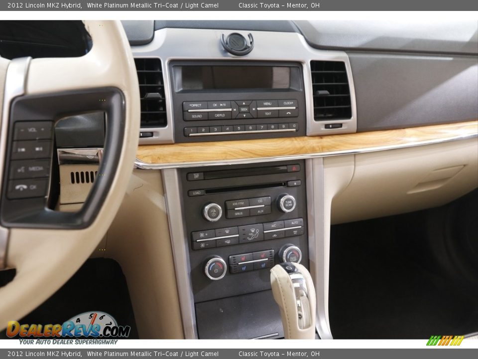 2012 Lincoln MKZ Hybrid White Platinum Metallic Tri-Coat / Light Camel Photo #9