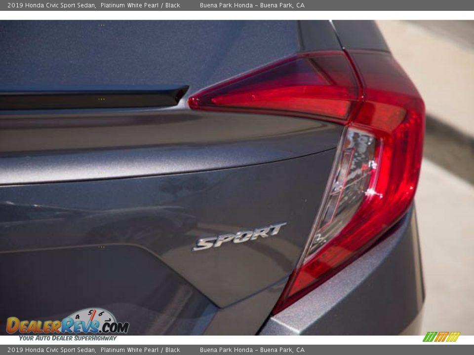 2019 Honda Civic Sport Sedan Platinum White Pearl / Black Photo #11