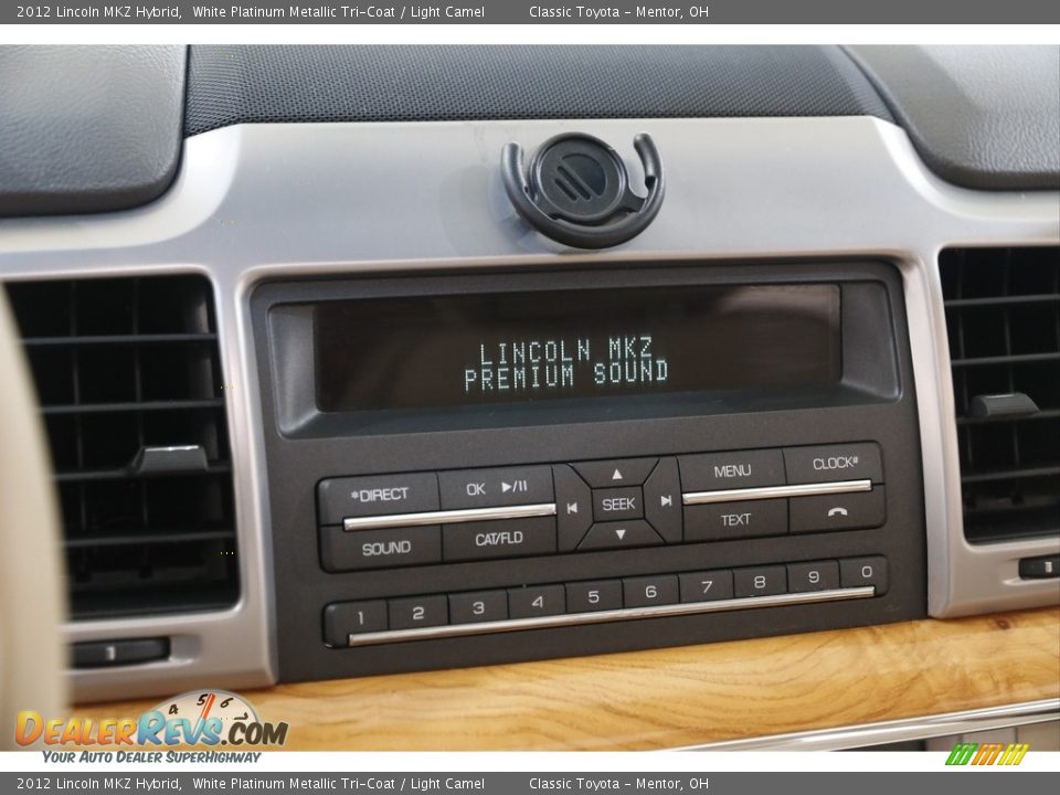 2012 Lincoln MKZ Hybrid White Platinum Metallic Tri-Coat / Light Camel Photo #10