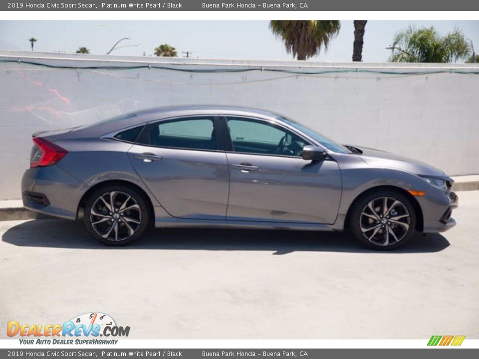 2019 Honda Civic Sport Sedan Platinum White Pearl / Black Photo #12