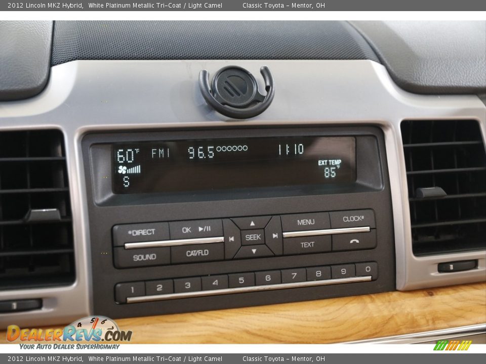 2012 Lincoln MKZ Hybrid White Platinum Metallic Tri-Coat / Light Camel Photo #11