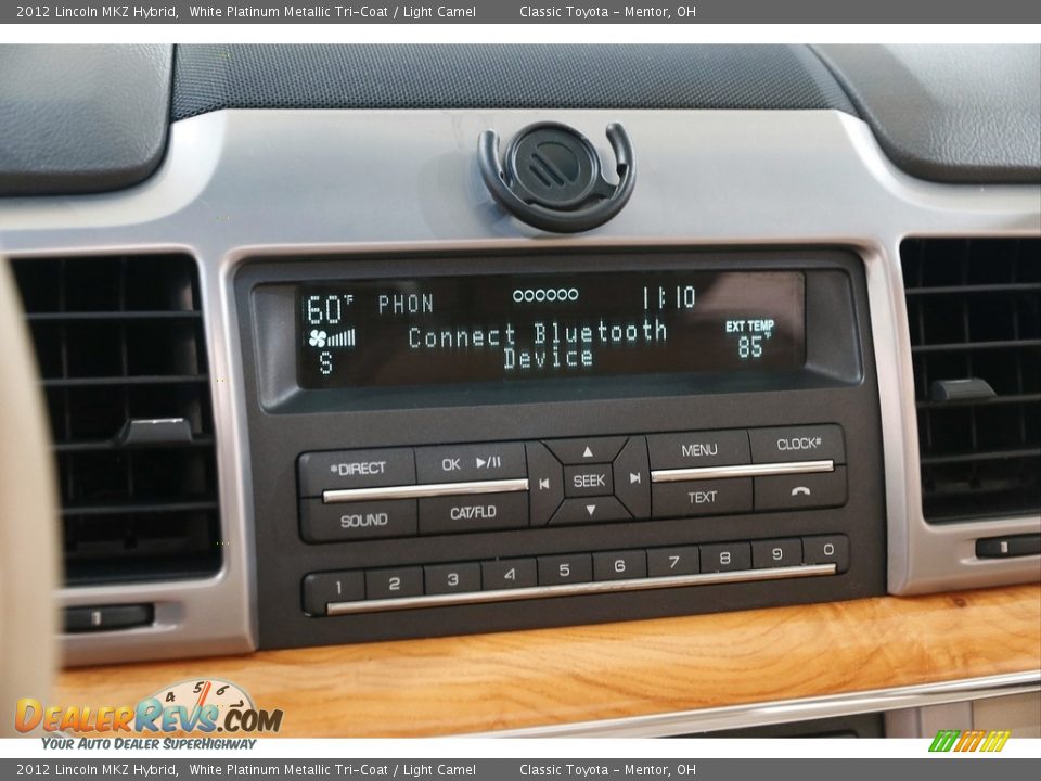 2012 Lincoln MKZ Hybrid White Platinum Metallic Tri-Coat / Light Camel Photo #12