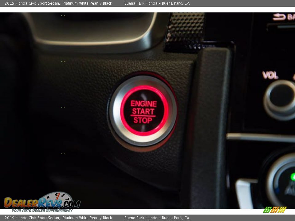 2019 Honda Civic Sport Sedan Platinum White Pearl / Black Photo #16