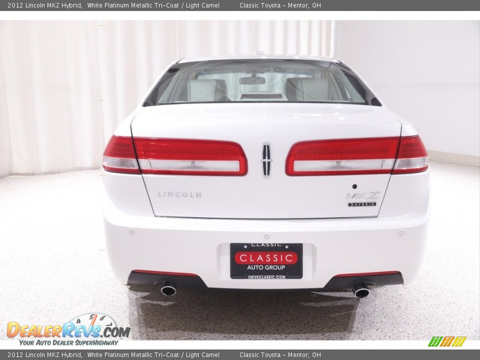 2012 Lincoln MKZ Hybrid White Platinum Metallic Tri-Coat / Light Camel Photo #17