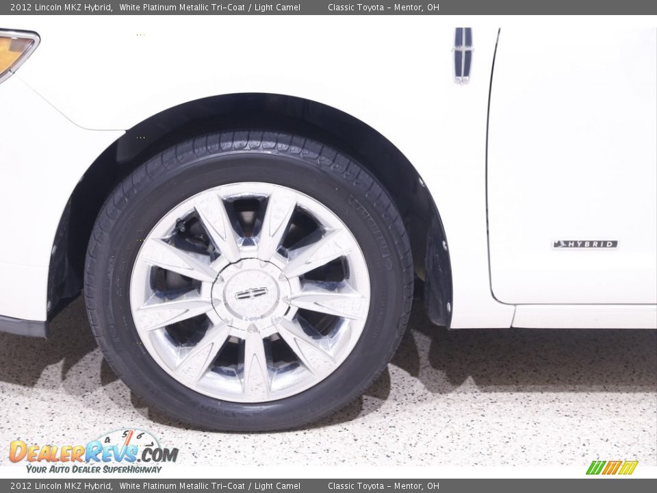 2012 Lincoln MKZ Hybrid White Platinum Metallic Tri-Coat / Light Camel Photo #19