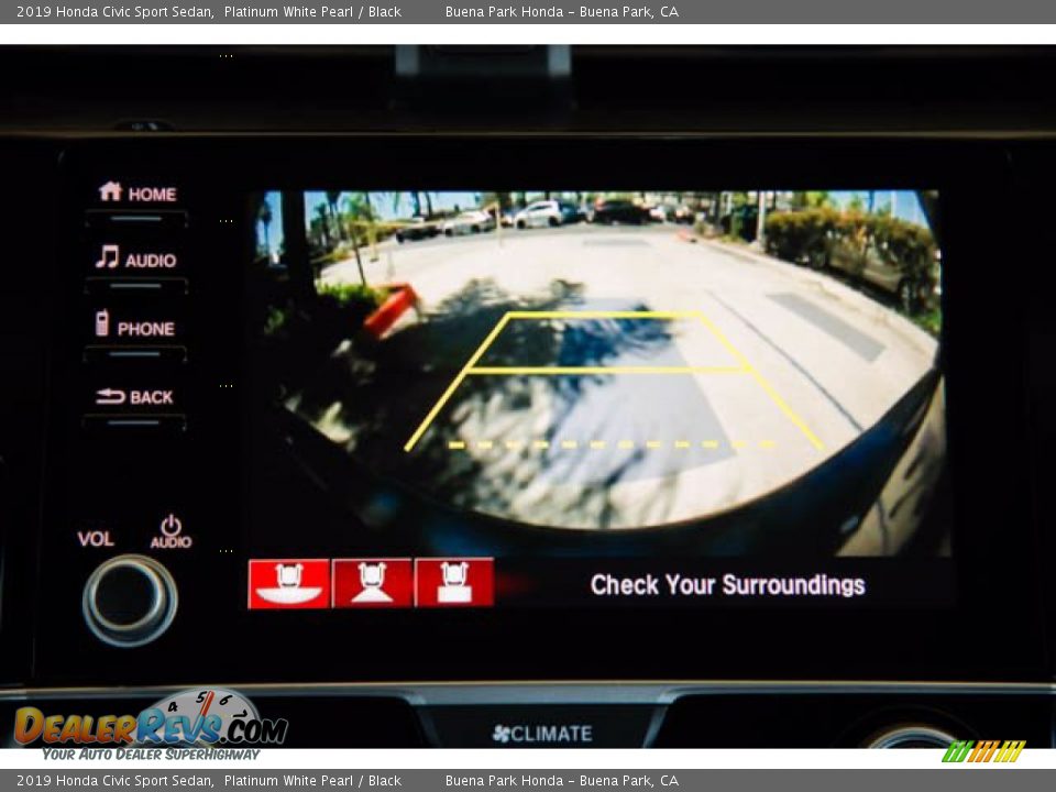 2019 Honda Civic Sport Sedan Platinum White Pearl / Black Photo #26