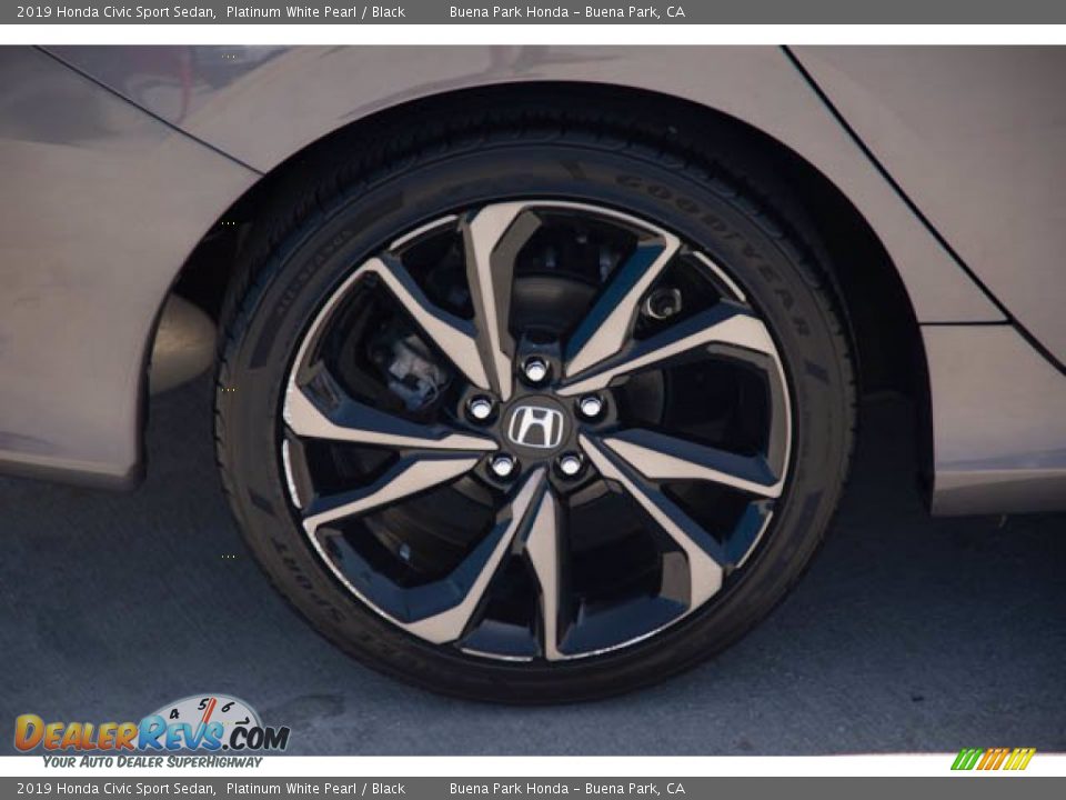 2019 Honda Civic Sport Sedan Platinum White Pearl / Black Photo #34