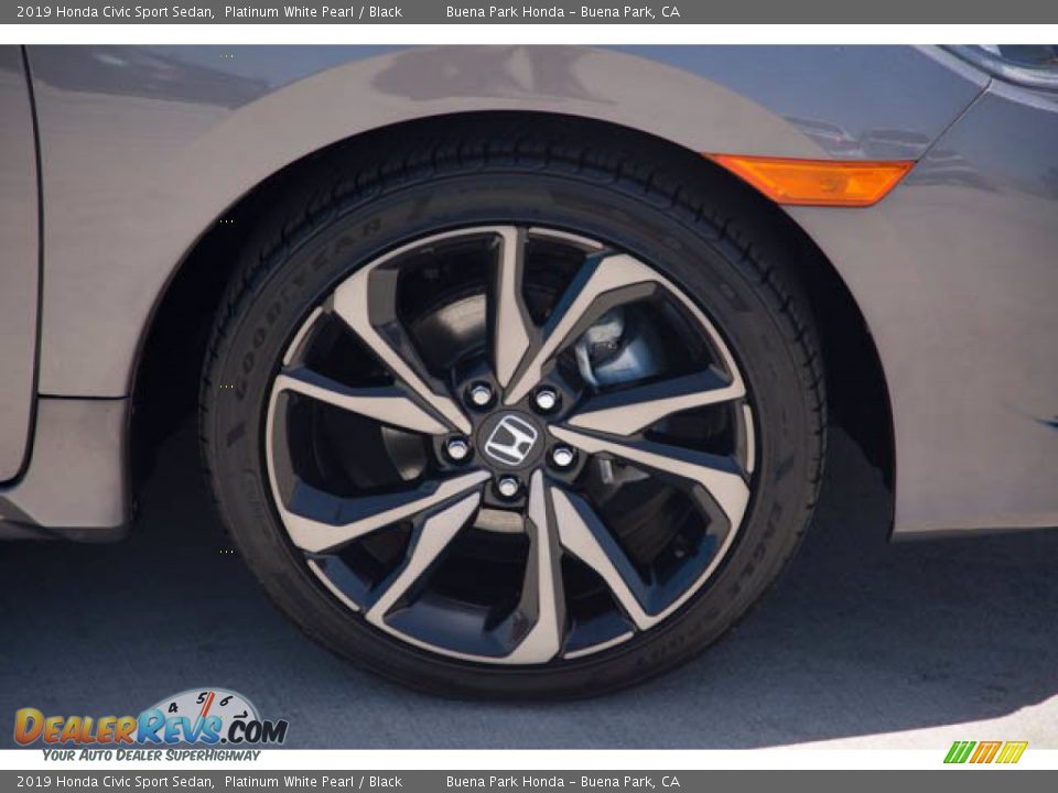 2019 Honda Civic Sport Sedan Platinum White Pearl / Black Photo #35