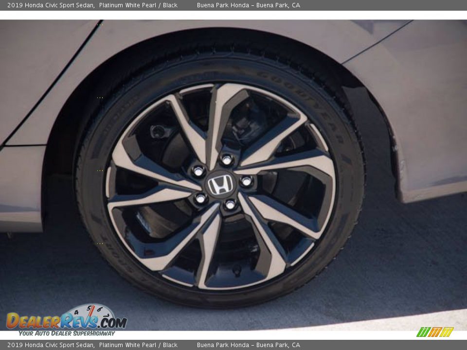 2019 Honda Civic Sport Sedan Platinum White Pearl / Black Photo #36