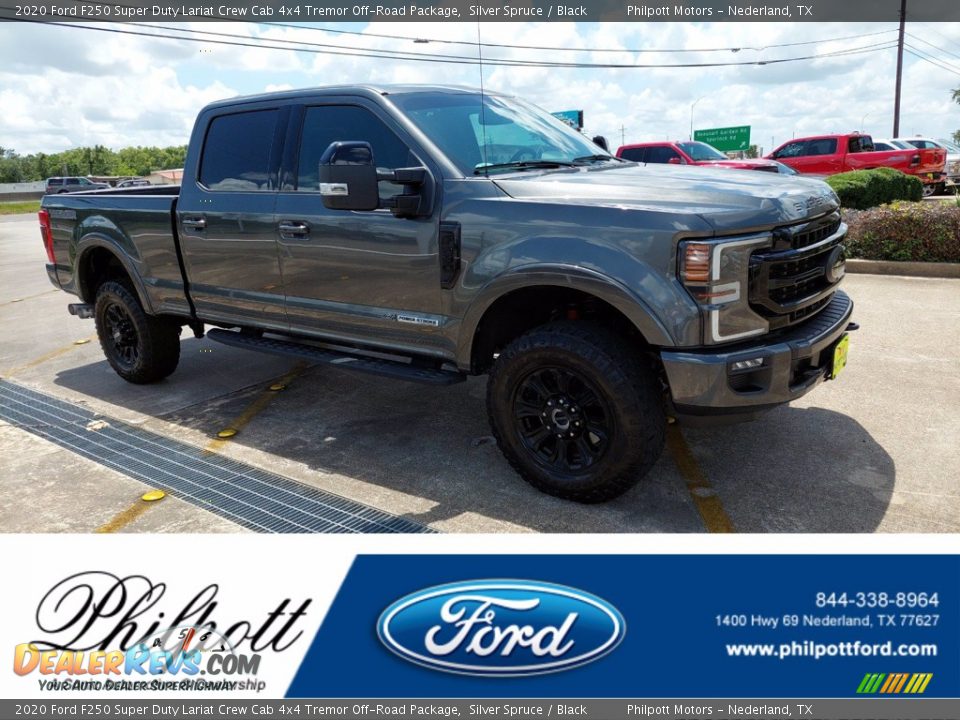 2020 Ford F250 Super Duty Lariat Crew Cab 4x4 Tremor Off-Road Package Silver Spruce / Black Photo #1