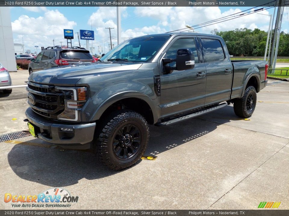 2020 Ford F250 Super Duty Lariat Crew Cab 4x4 Tremor Off-Road Package Silver Spruce / Black Photo #2