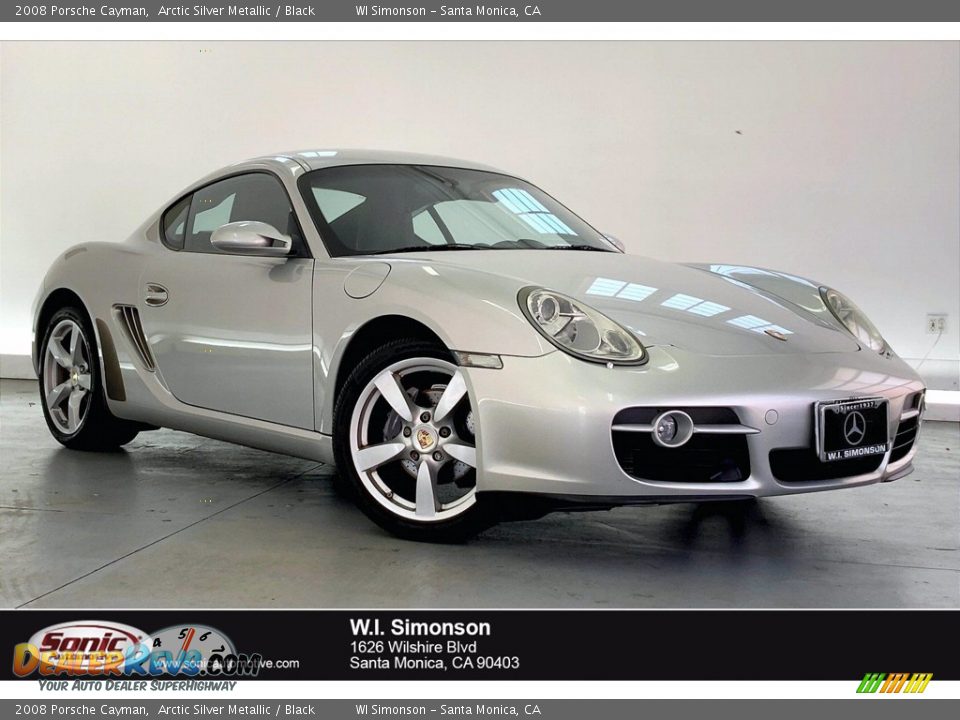 2008 Porsche Cayman Arctic Silver Metallic / Black Photo #1