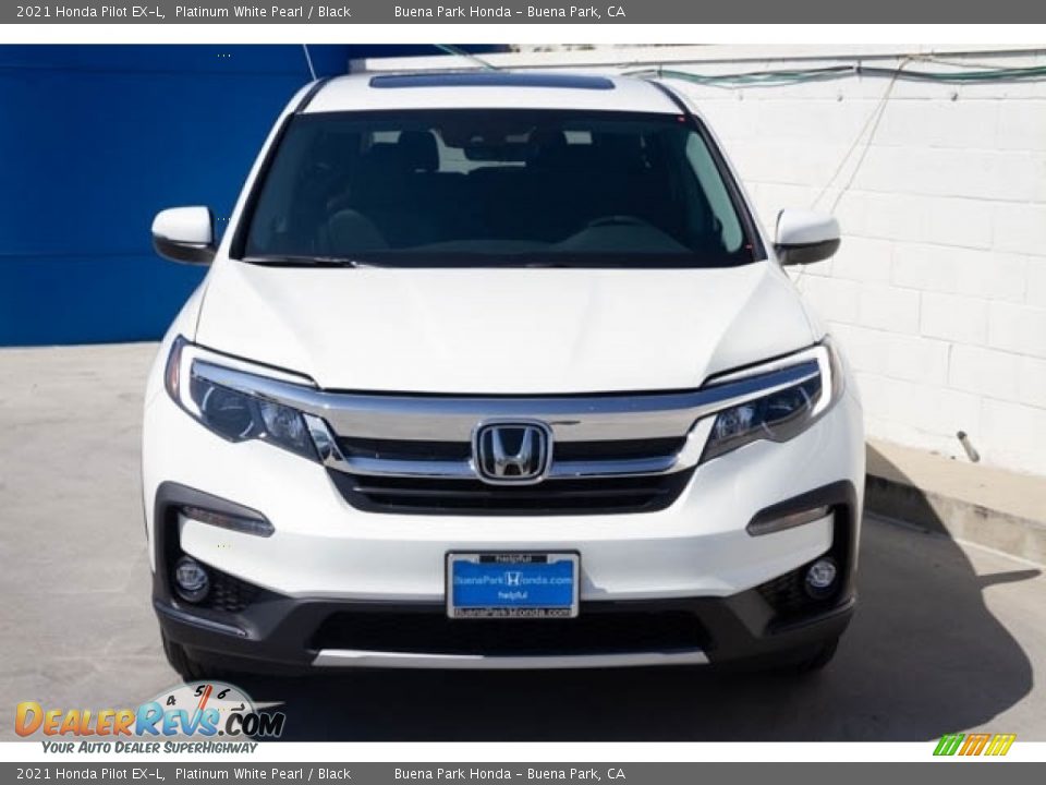 2021 Honda Pilot EX-L Platinum White Pearl / Black Photo #3