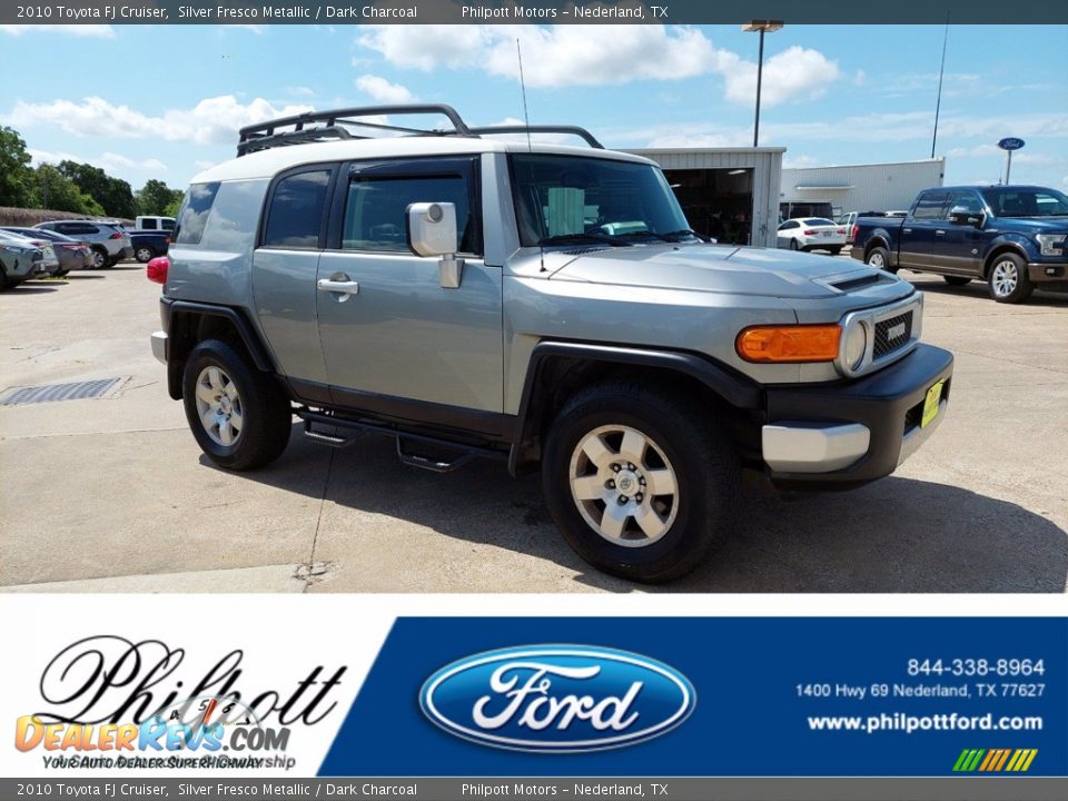 2010 Toyota FJ Cruiser Silver Fresco Metallic / Dark Charcoal Photo #1