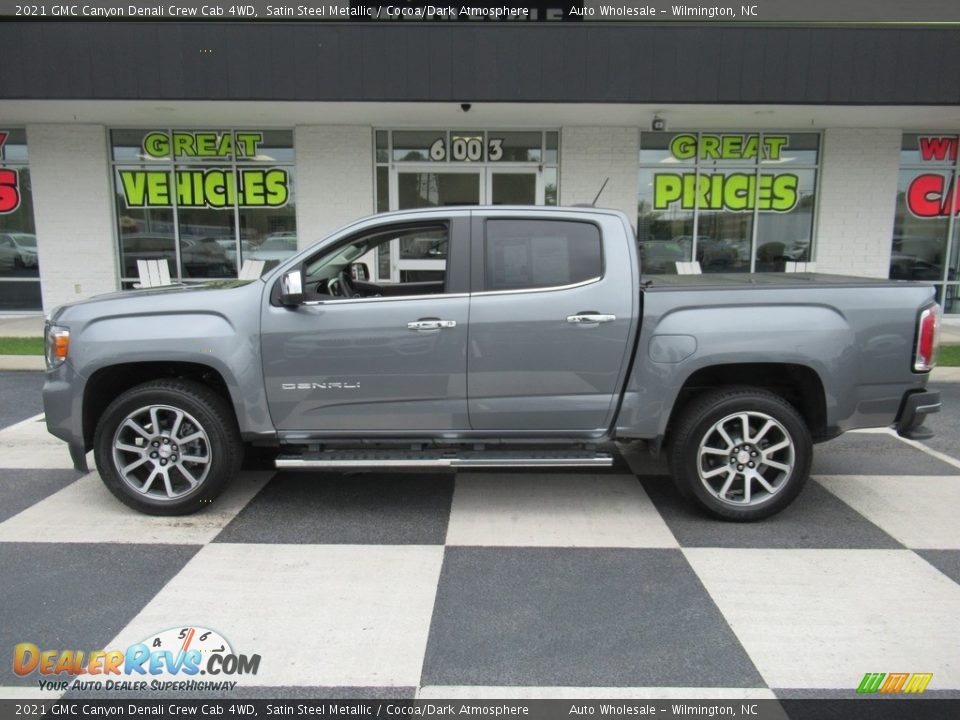 2021 GMC Canyon Denali Crew Cab 4WD Satin Steel Metallic / Cocoa/Dark Atmosphere Photo #1