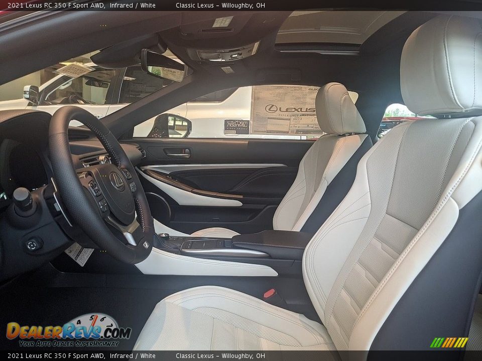 White Interior - 2021 Lexus RC 350 F Sport AWD Photo #2