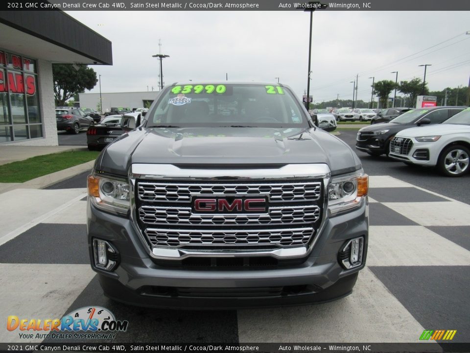 2021 GMC Canyon Denali Crew Cab 4WD Satin Steel Metallic / Cocoa/Dark Atmosphere Photo #2