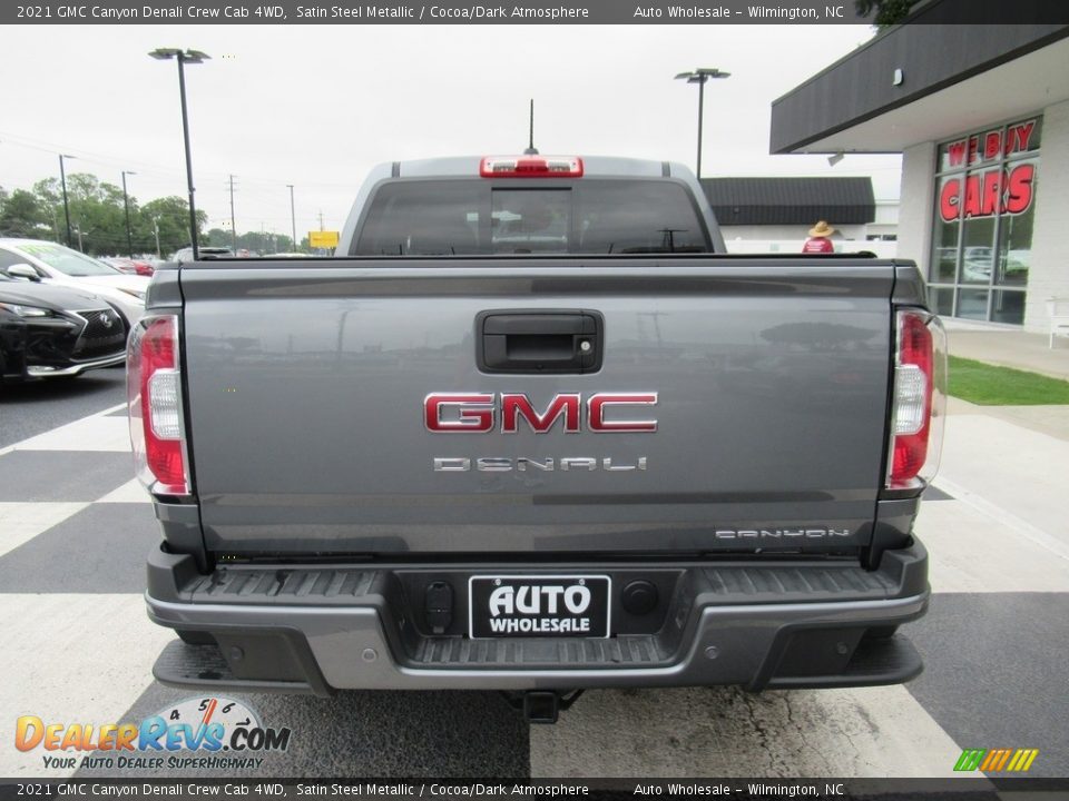 2021 GMC Canyon Denali Crew Cab 4WD Satin Steel Metallic / Cocoa/Dark Atmosphere Photo #4