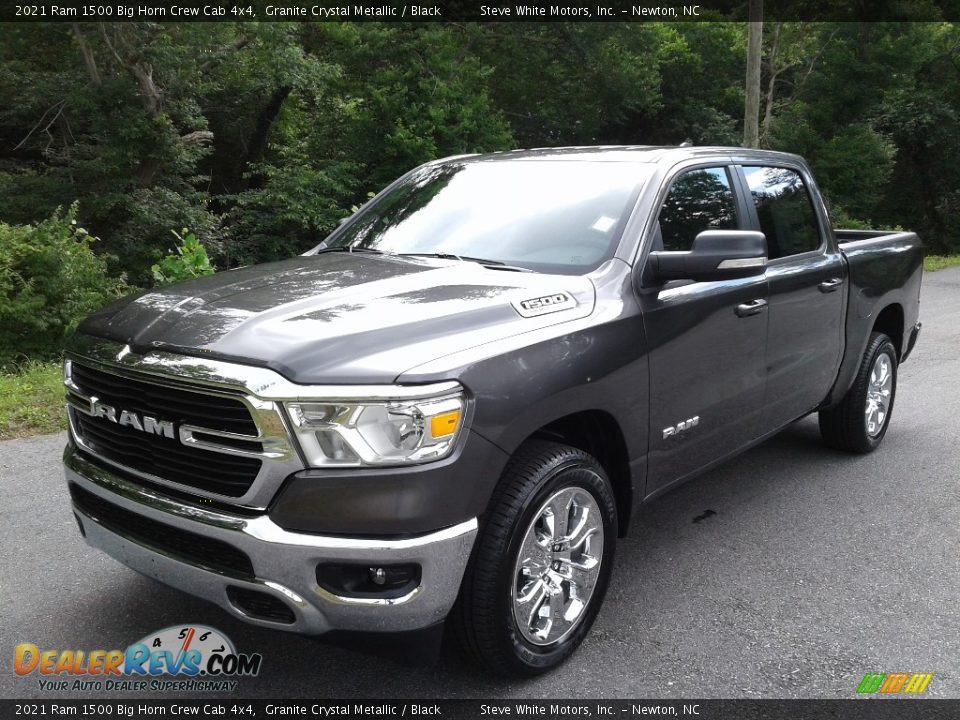 2021 Ram 1500 Big Horn Crew Cab 4x4 Granite Crystal Metallic / Black Photo #2