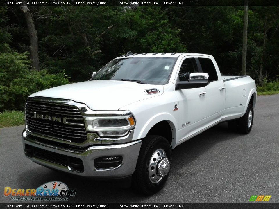 2021 Ram 3500 Laramie Crew Cab 4x4 Bright White / Black Photo #2