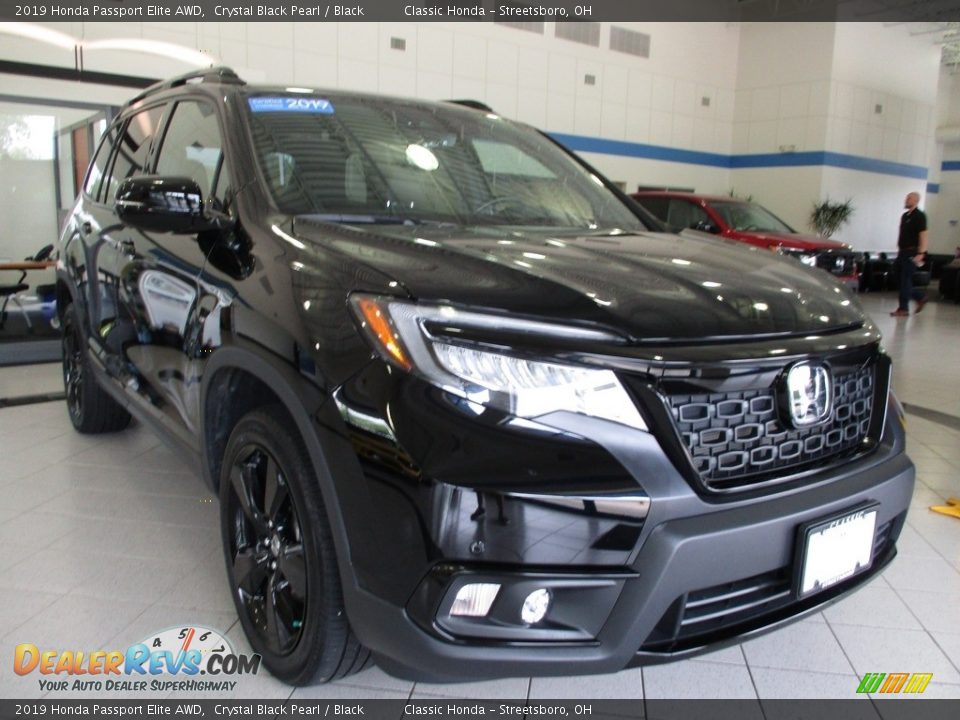 2019 Honda Passport Elite AWD Crystal Black Pearl / Black Photo #3