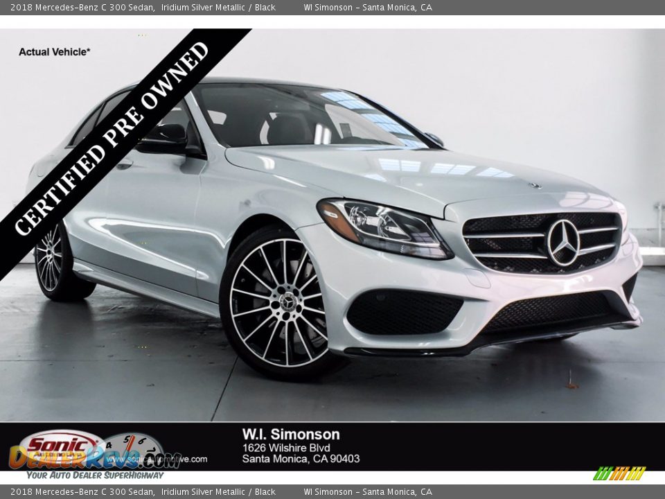 2018 Mercedes-Benz C 300 Sedan Iridium Silver Metallic / Black Photo #1