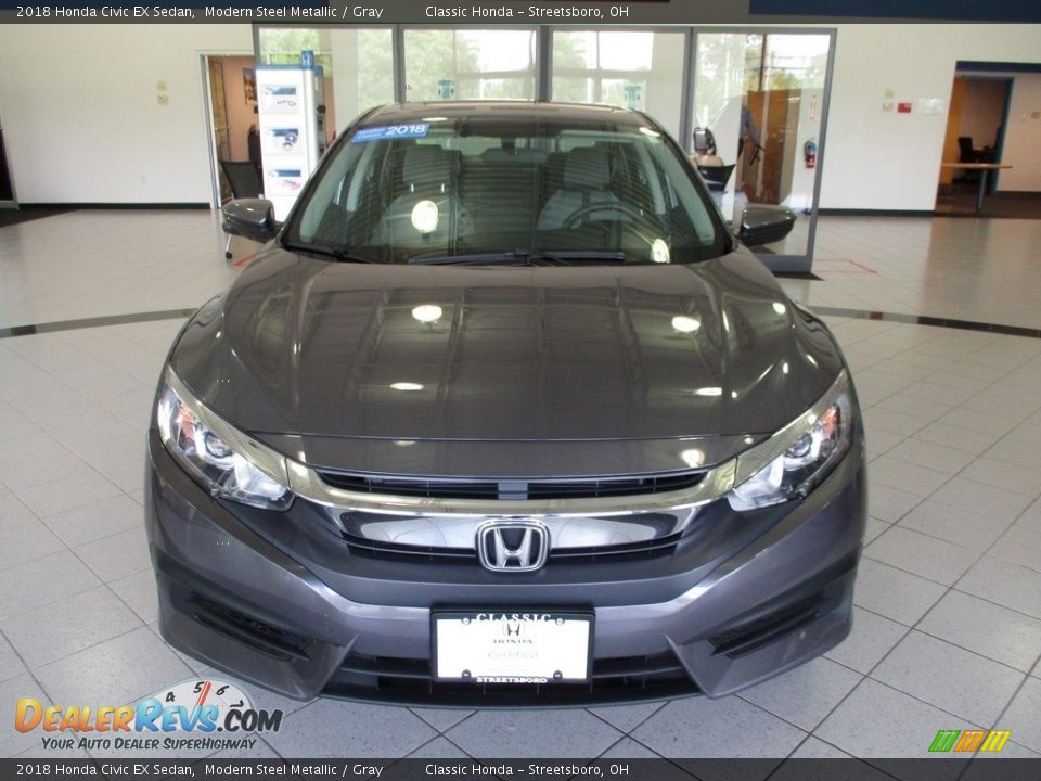 2018 Honda Civic EX Sedan Modern Steel Metallic / Gray Photo #2