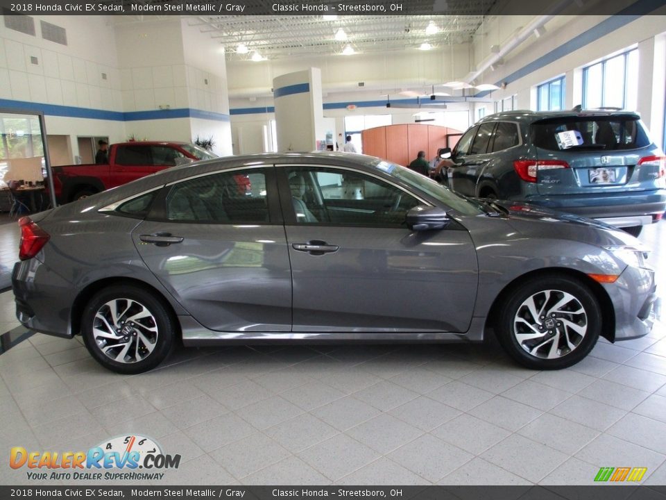 2018 Honda Civic EX Sedan Modern Steel Metallic / Gray Photo #4