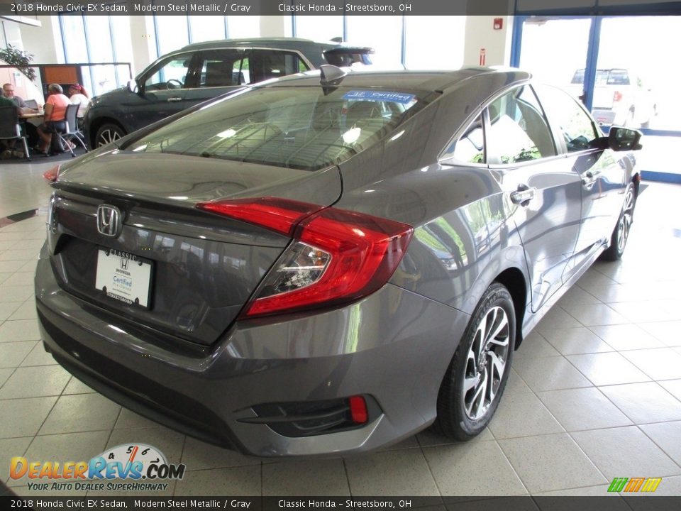 2018 Honda Civic EX Sedan Modern Steel Metallic / Gray Photo #7